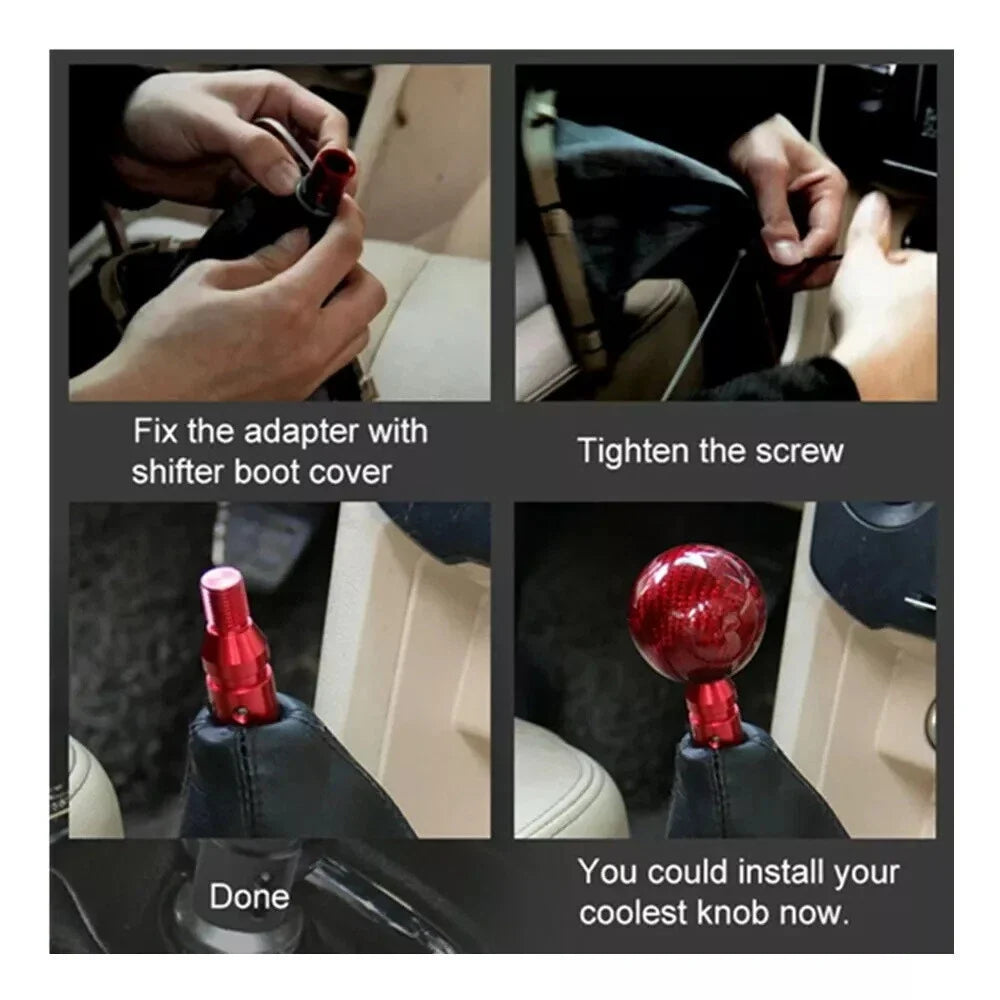 Aluminum Shift Knob Adapter M12x1.25 for Universal Non-Threaded Shifters
