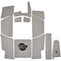 Malibu Boat Non-Skid Floor Mats 4750025 - TXi Gray - Black (set of 12)