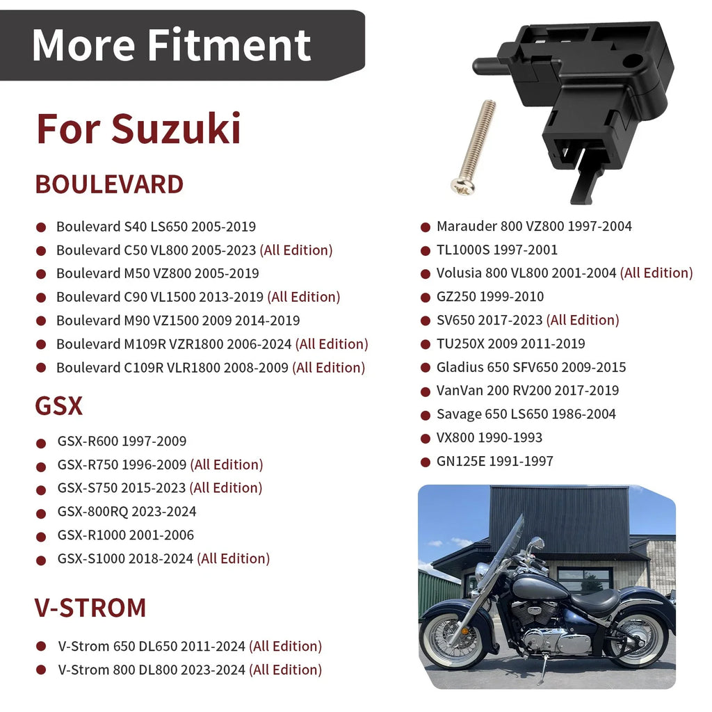 Left Clutch Lever Switch 57560-05A00 for Suzuki GSXR750 (1996–2009) GSX-S750 (2015–2023)