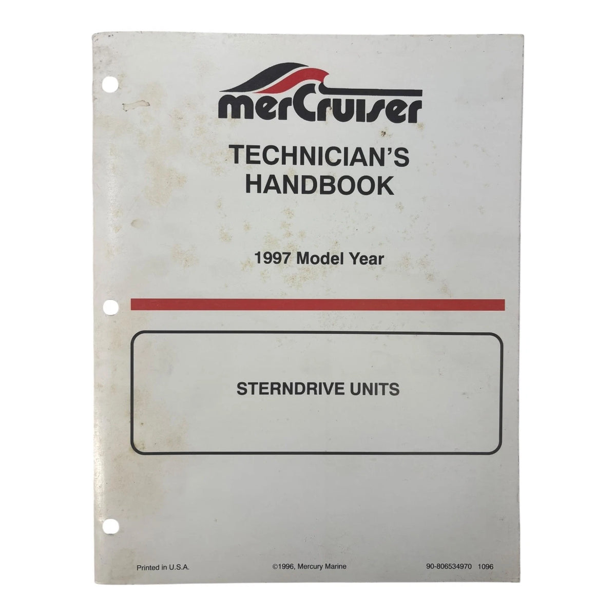 MerCruiser 90-806534970, Technician's Handbook for 1997 Sterndrive Units