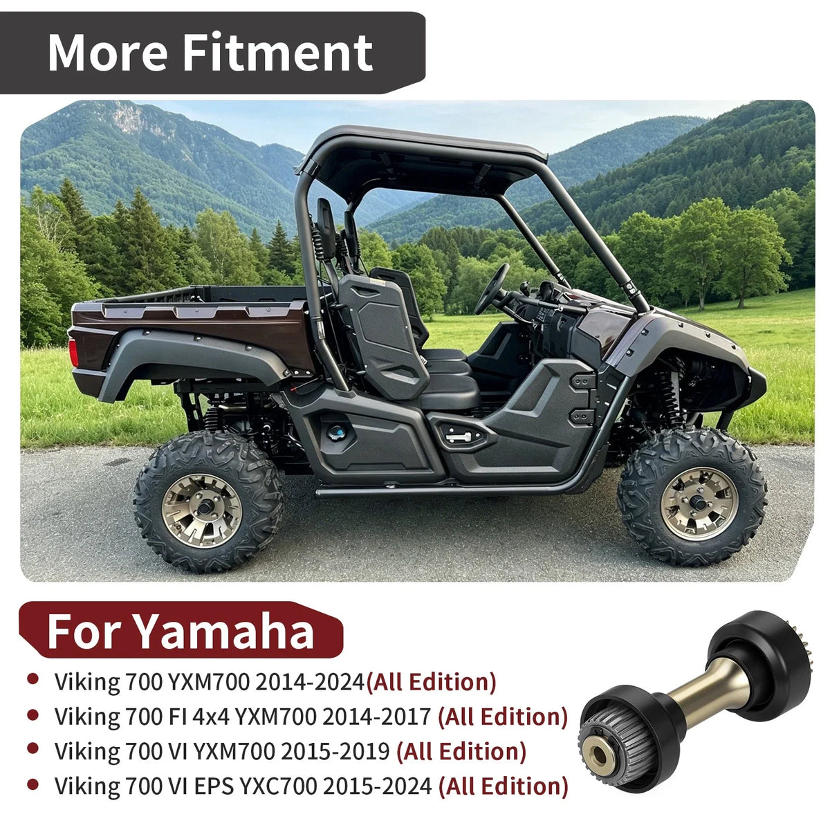 Rear Drive Shaft Assy for Yamaha Viking 700 YXM700 YXC700 (2014–2024) 1XDG61720000