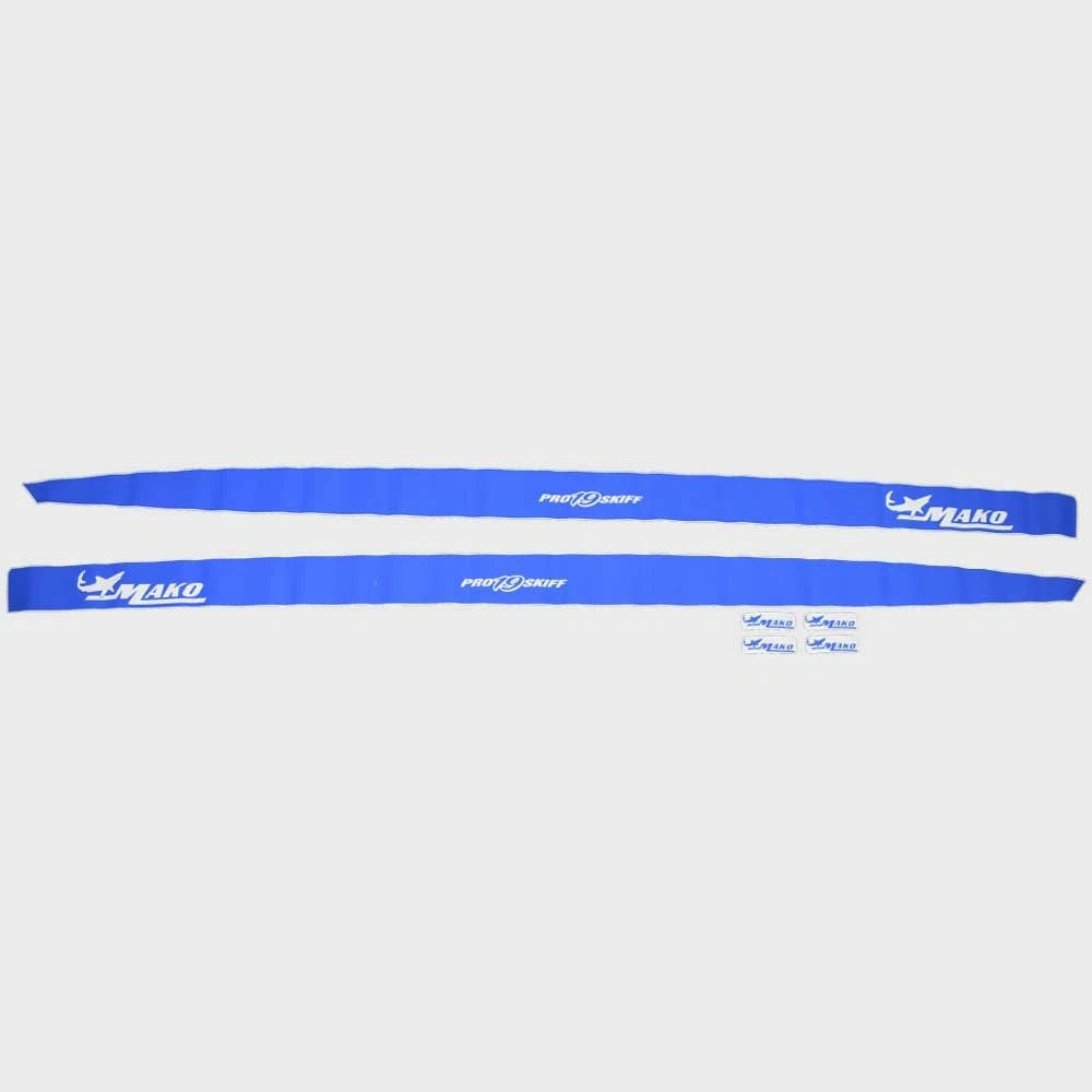 Mako Boat Graphic Decal Sticker 185887 - Pro Skiff 19 Blue (set of 6)