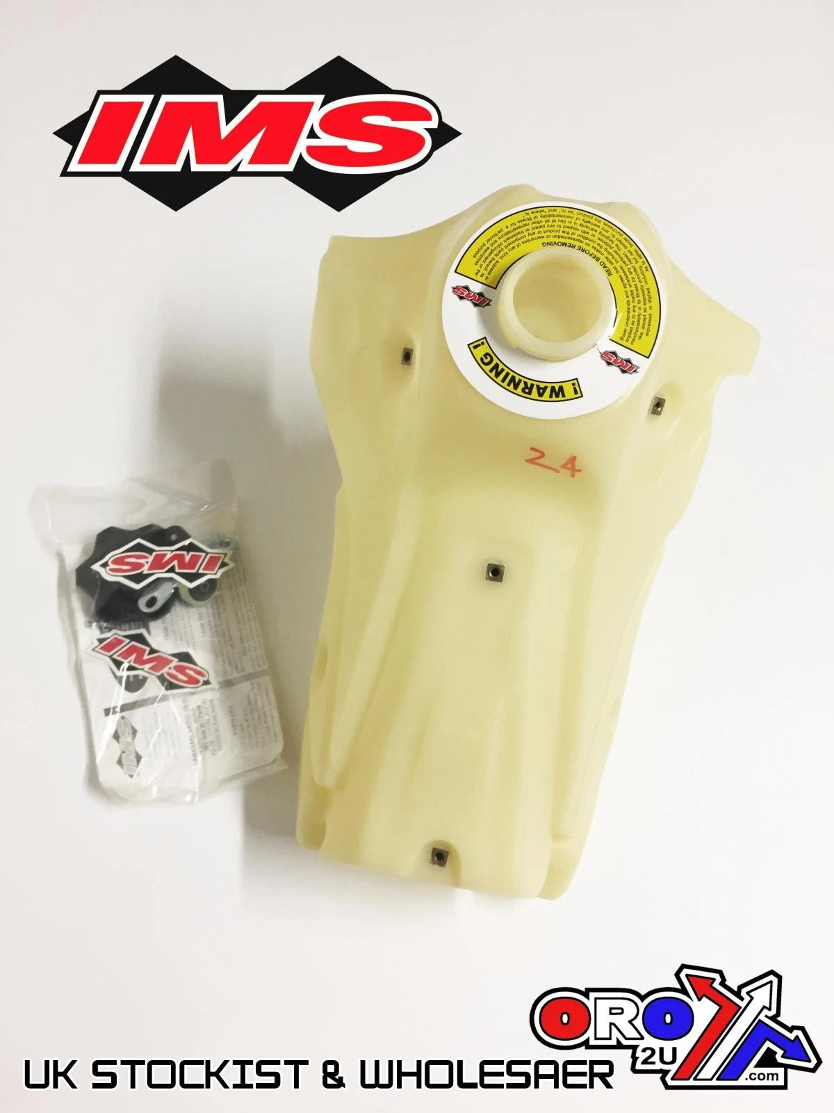 IMS Natural 2.9 Gal Fuel Tank+Screw Cap Kawasaki KX250F 2009-2010