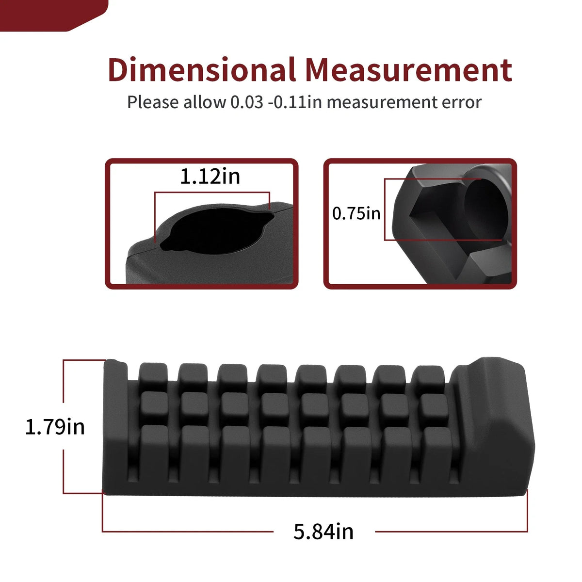 Rubber Foot Peg Rest for Suzuki QuadSport 80 LT80 LT80S (1987–2006) 43551-40B00