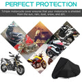 Motorcycle Cover XL for Outdoor Protection (104x41x49in)