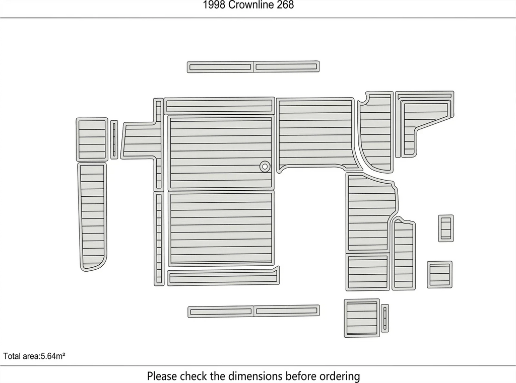 EVA Foam Pad Flooring Mat for Crownline 268 (1998)