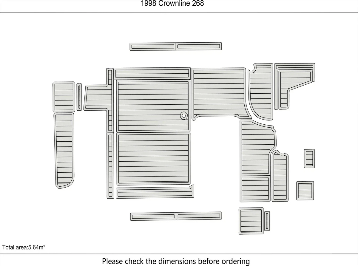 EVA Foam Pad Flooring Mat for Crownline 268 (1998)