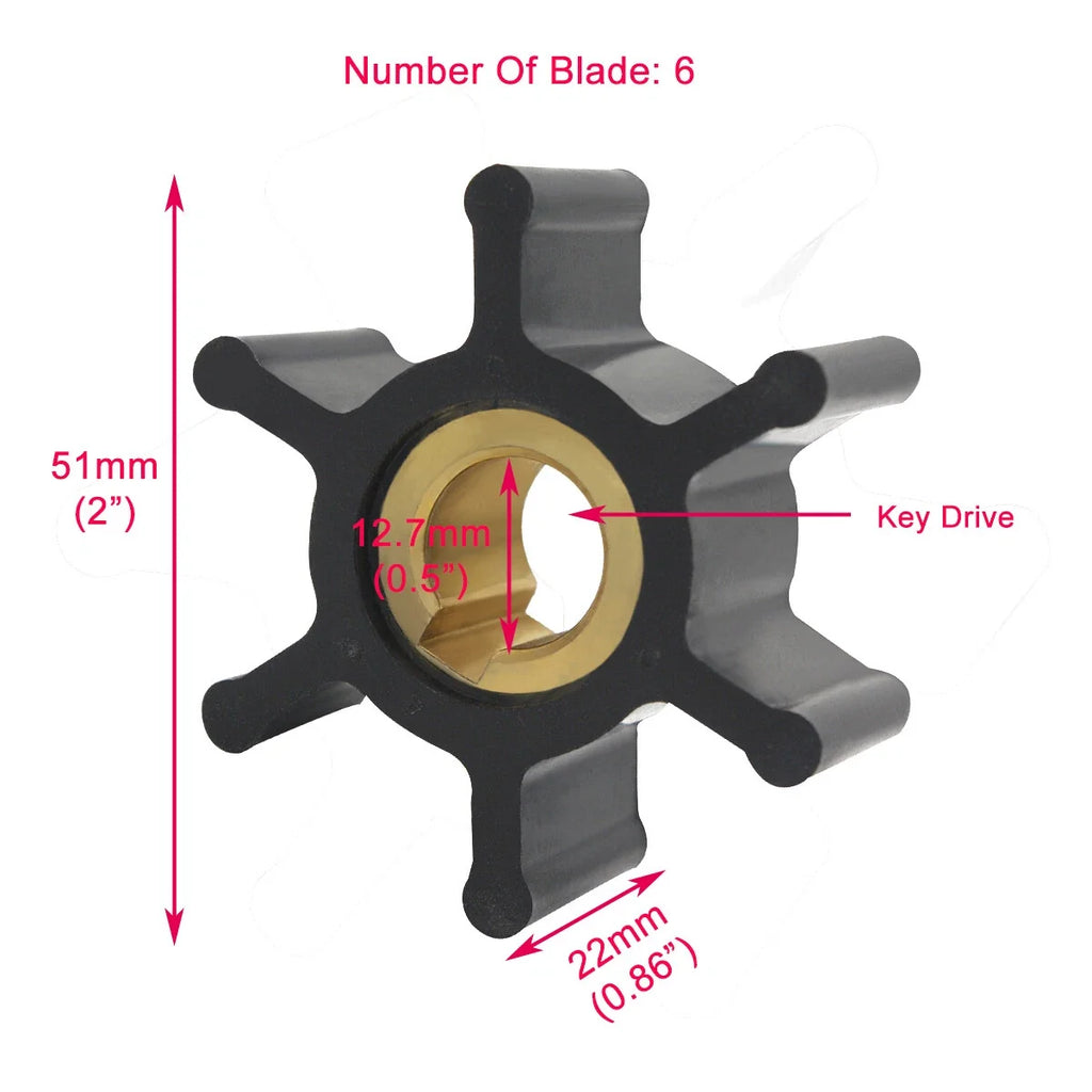 Impeller Kit 128296-42070, 18-8950 for Yanmar 2GM20F, 3HM, 3HM35, 3HM35UF, 3GMF