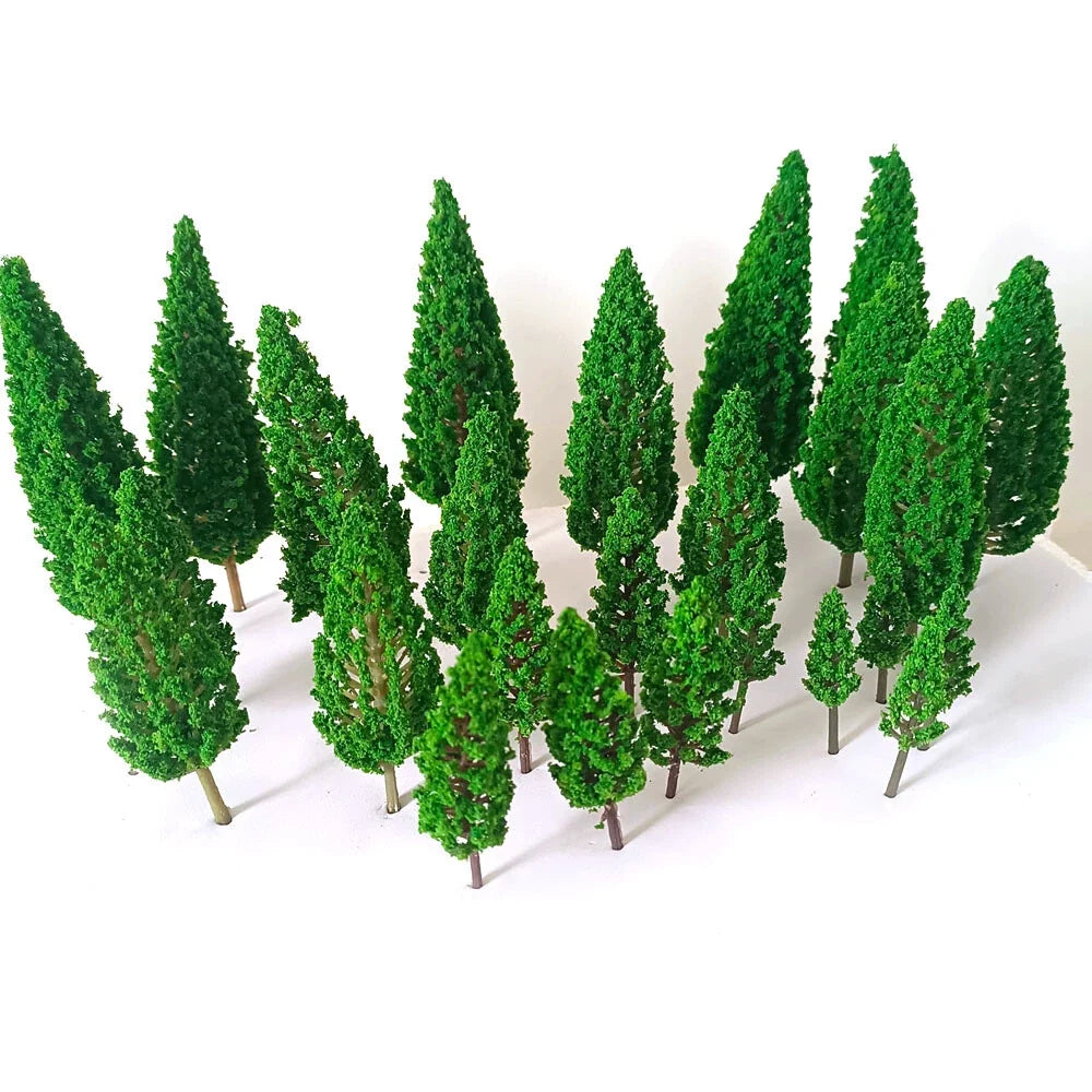18Pcs Model Tree Layout Scenery for Train Railway Wargame