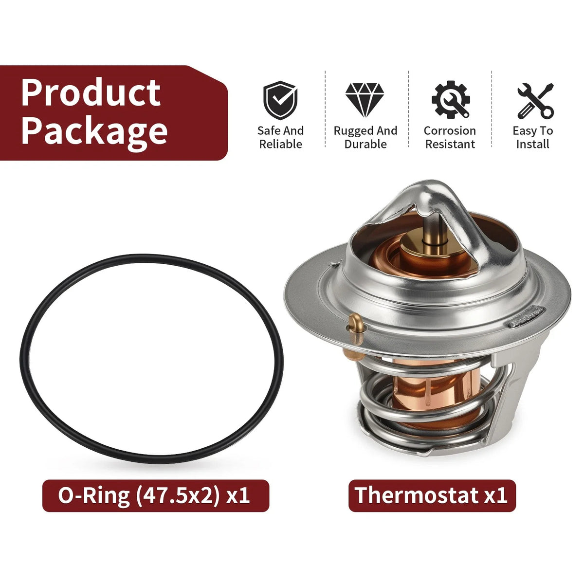 Thermostat & O-Ring for Honda Interceptor VFR700F VFR750F (1983–1986) 19300-ML7-003