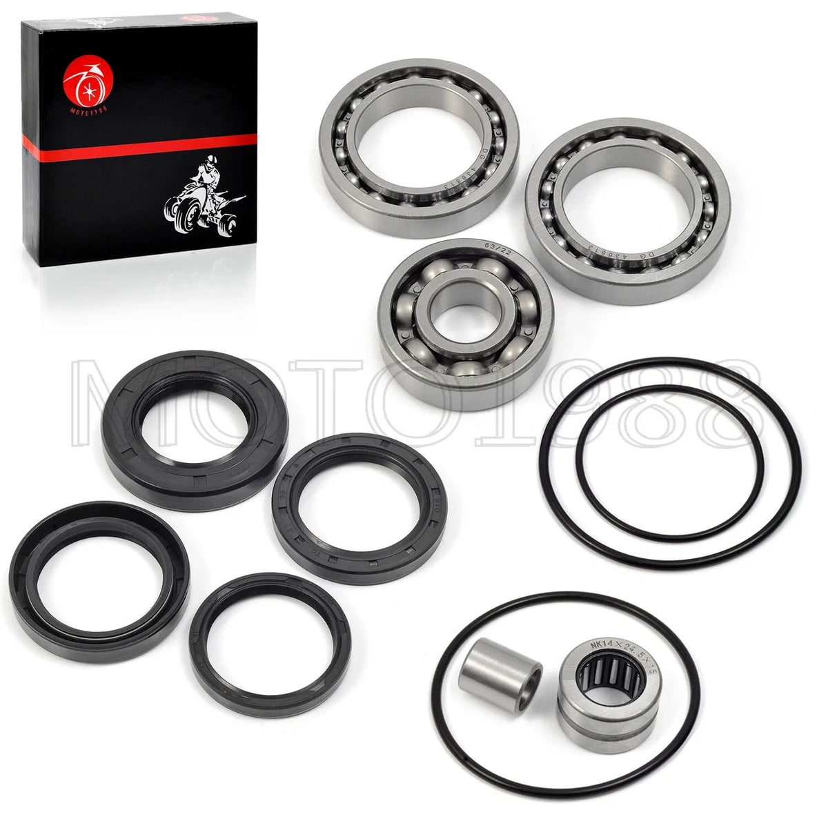 Rear Differential Bearings Seals Kit for Honda TRX300 TRX300FW (1988–2000)