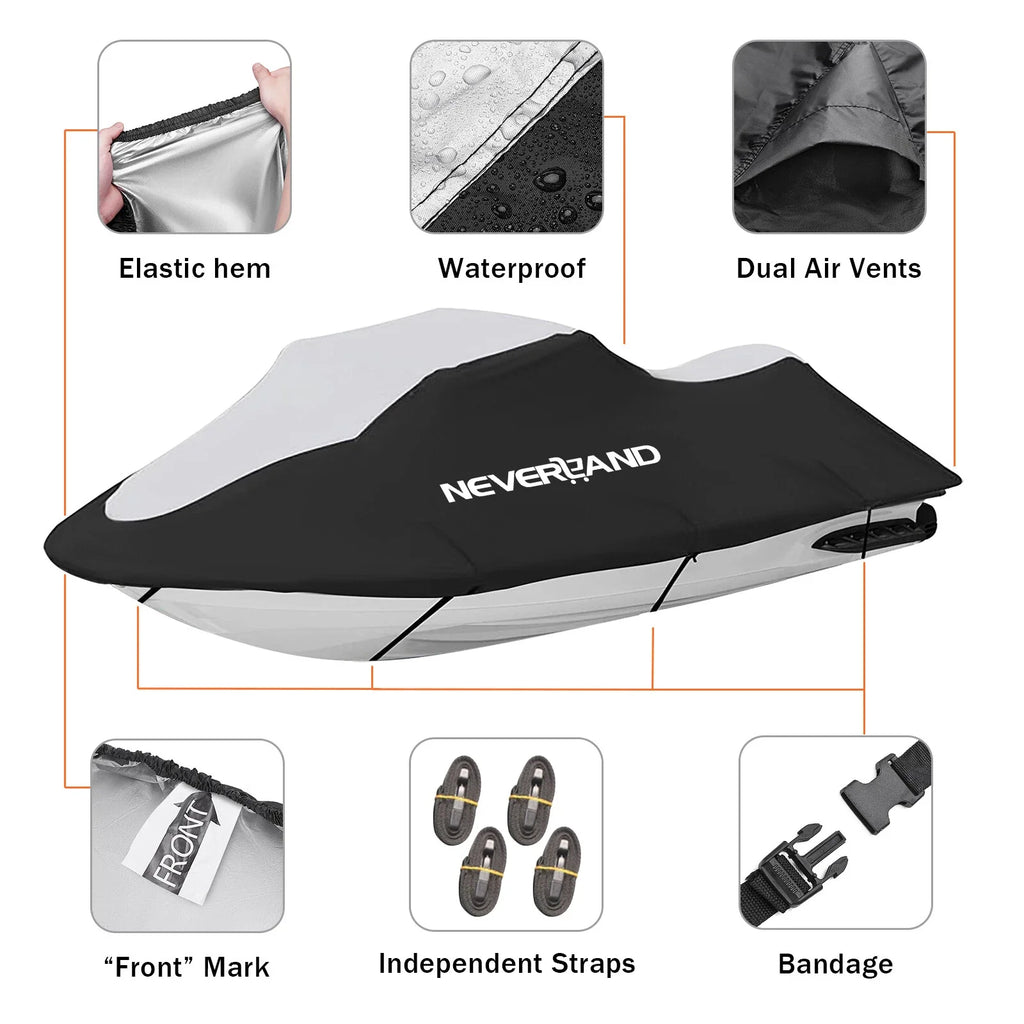 Trailerable Jet Ski Cover for (135''-145'', Waterproof)