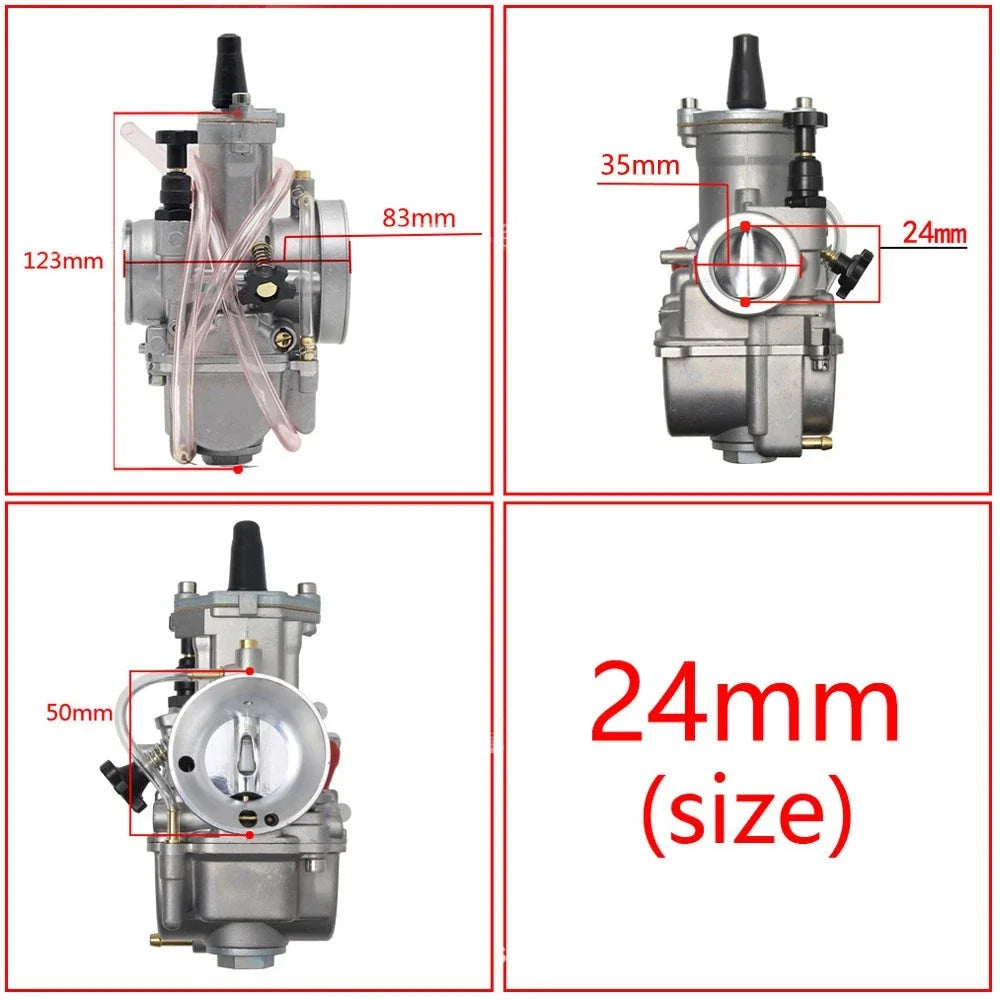 24mm Carburetor for PWK24 50cc-125cc Dirt Pit Bike Motorcycle