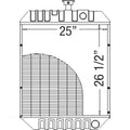 219883 Tractor Radiator - 26 1/2 X 25 X 3 3/8 Fits White