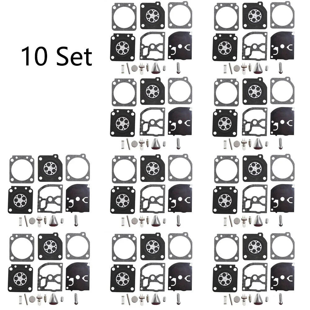 Set of 10 Carburetor Repair Kits for Husqvarna 113LD, 123C & Stihl 020, 020T