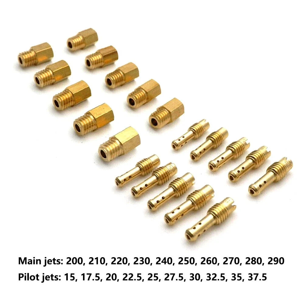 10x Carb Main Jet + 10x Pilot Jet Kit for Mikuni TM TMX VM VM22 (N/A)