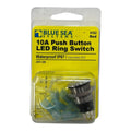 Blue Sea Systems 4162, Marine Push Button LED Ring Switch 10A - 12V