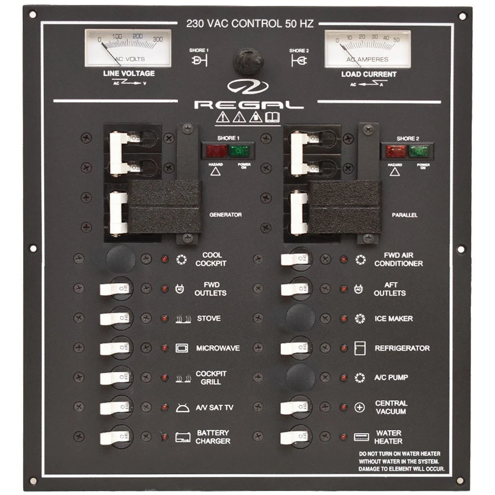 Regal Boat Main Breaker Panel 351619 - 230V AC Toggle