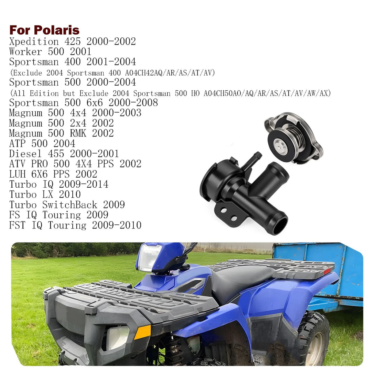 Remote Coolant Filler & Pressure Cap for Polaris Sportsman 400 (2001–2004)