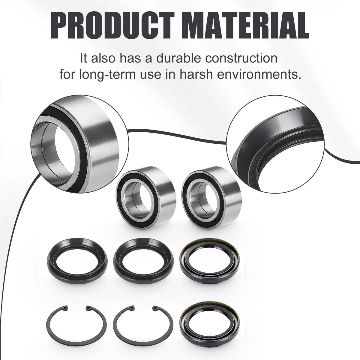 Rear Wheel Bearings & Seals Kit for Honda Rincon 650 TRX650 (2003–2005)