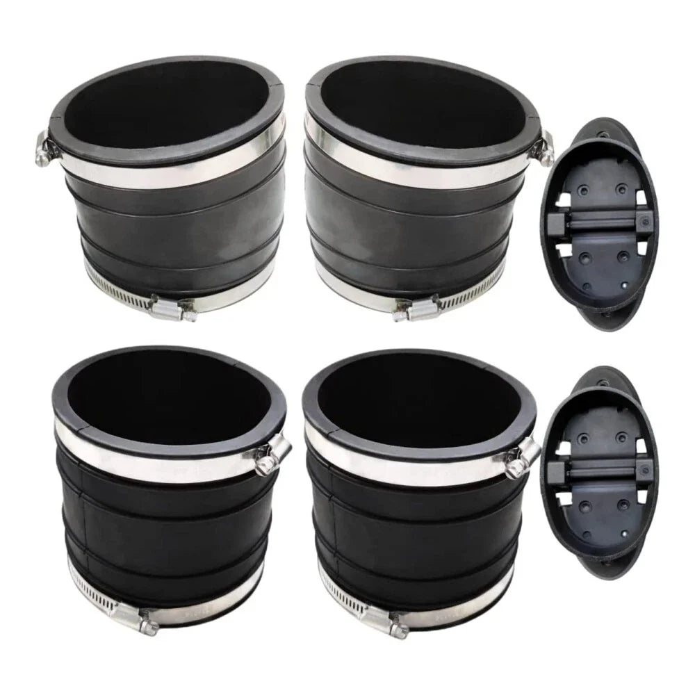 Y Pipe Exhaust Bellow Hose Kit for Mercruiser V6 V8 Engines (32-14358, 32-14358001)