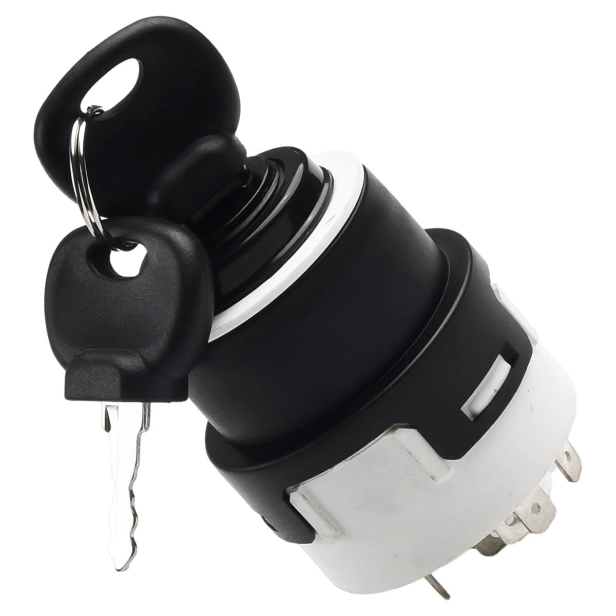 White & Black for JCB Ignition Switch Replacement Part with for 2 Keys Included