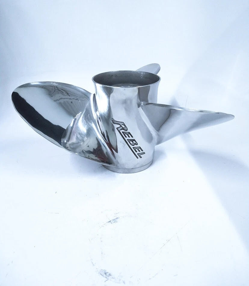 Evinrude Johnson 3 X 15 X 21, Stainless Steel Rebel Propeller, 763573 - LH