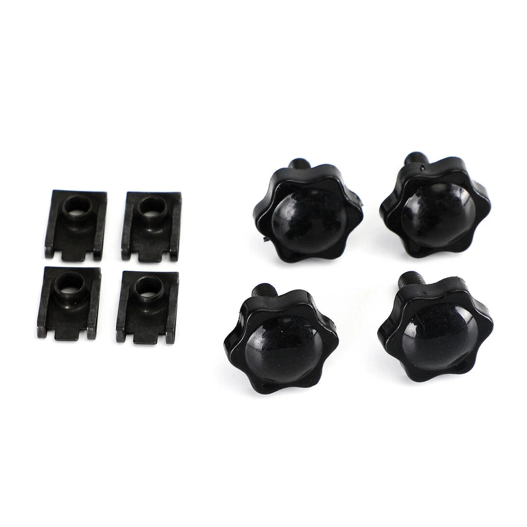 Saddlebag Lever Lock Bolts & Nuts Set Black for Glide King Touring (1996–2019)