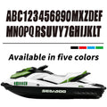 3" Black Alpha-Numeric Registration Identification Numbers Stickers Decals