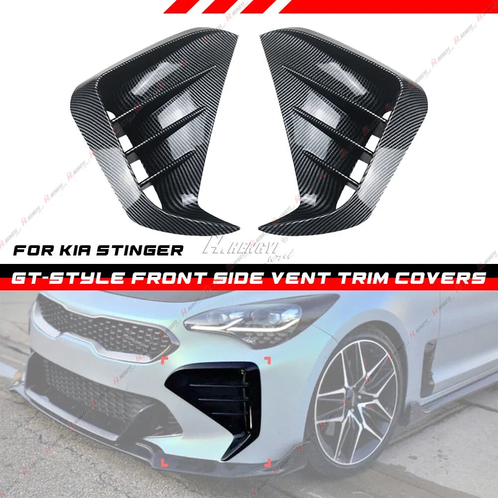 Front Bumper Vent Hole Cover for KIA Stinger GT (2017–2023) Carbon Fiber