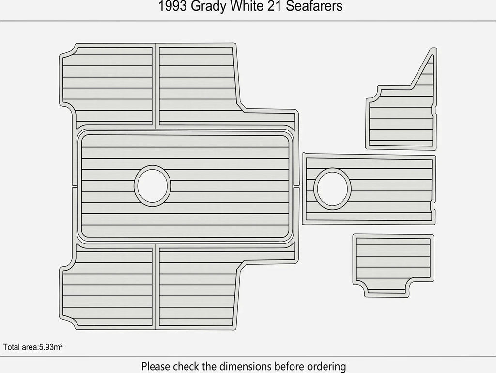 EVA Foam Pad Floor Mat for Grady White 21 Seafarers (1993)