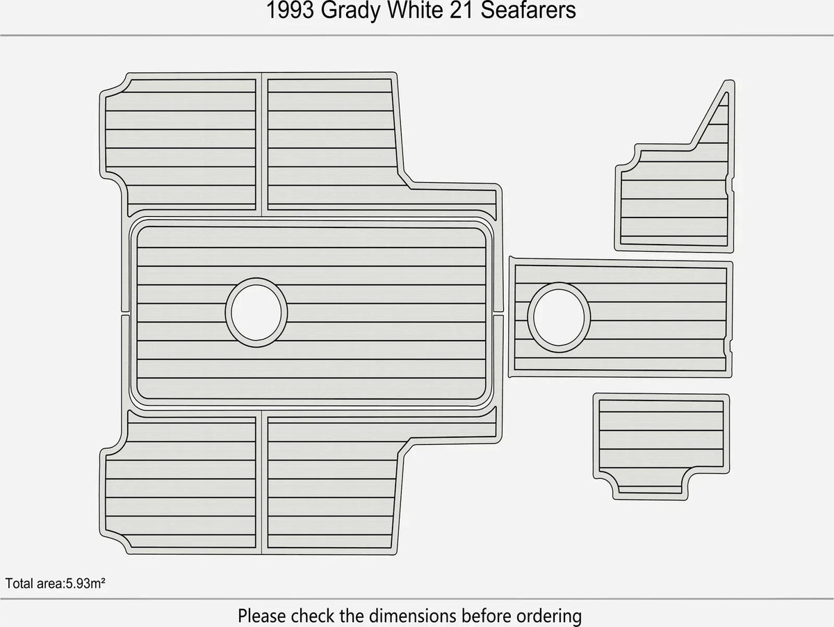 EVA Foam Pad Floor Mat for Grady White 21 Seafarers (1993)