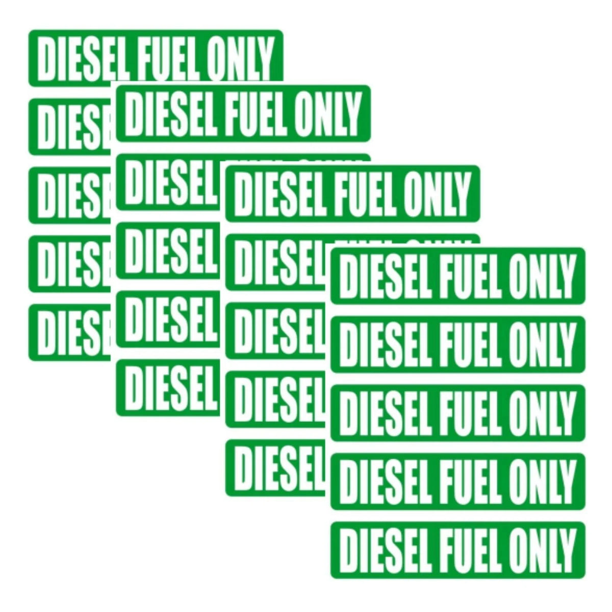 20pk Diesel Fuel Only Vinyl Decals for Fuel Door Markers