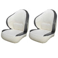 Sea Doo Boat Deluxe Bucket Seat PM2468BB - White Silver (pair)