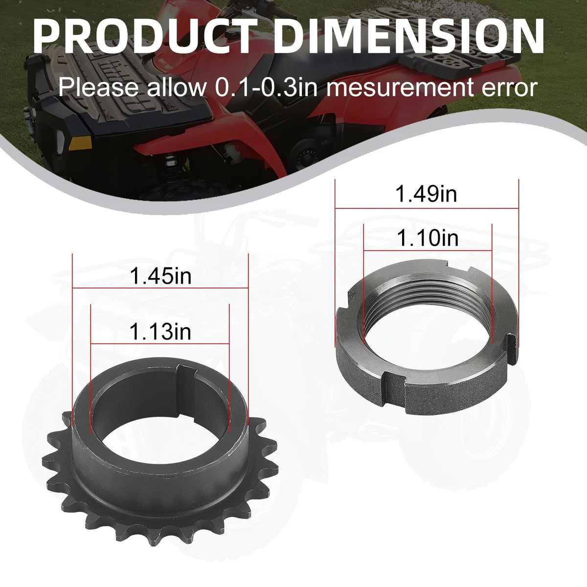 Crankshaft Timing Gear Sprocket Kit for Polaris Ranger 500 (1998–2013)