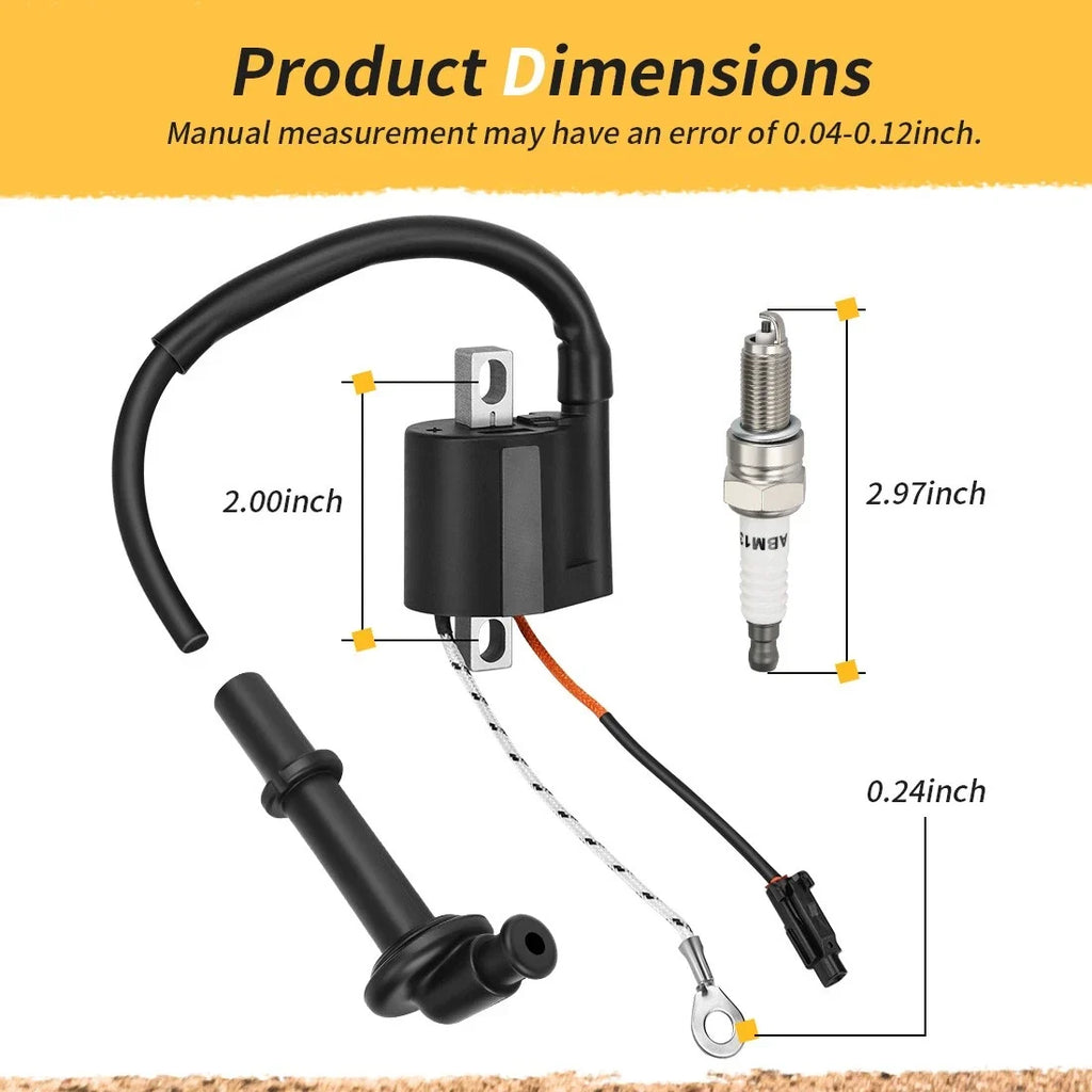 Ignition Coil + Cap w/ Spark Plug for Kawasaki KX250 KX450 (2017–2019)