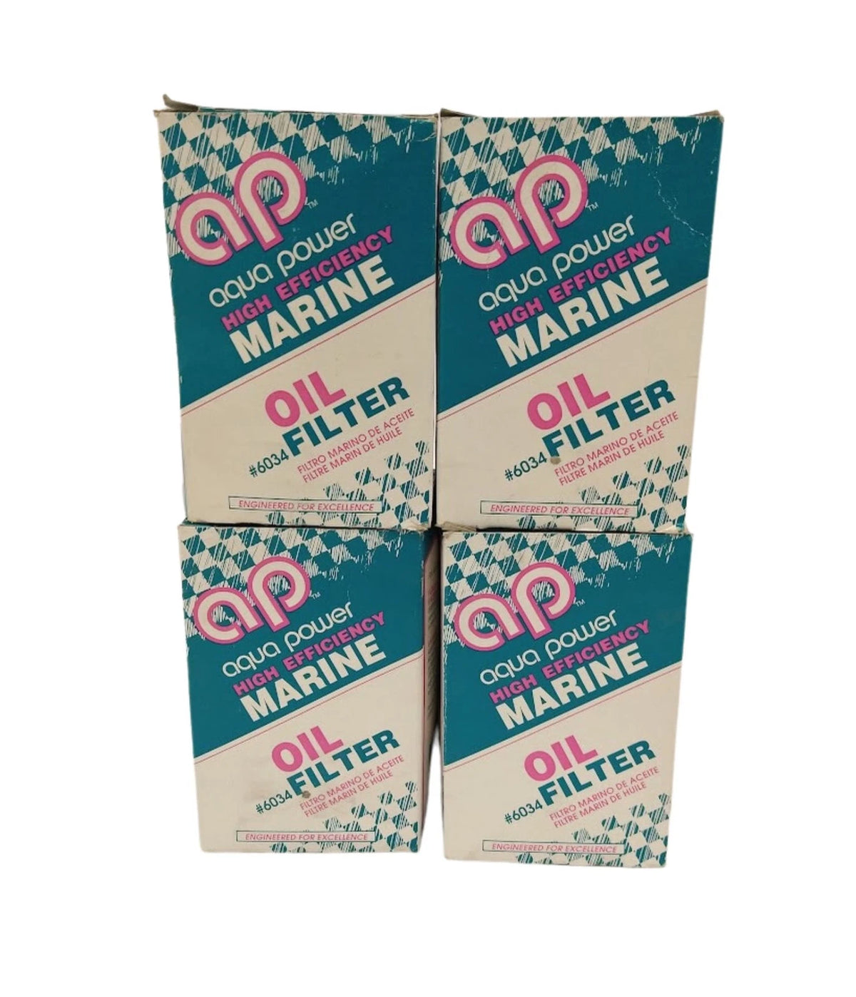 Aqua Power 6034, High Efficiency Marine Oil Filter ( 4 Pack )