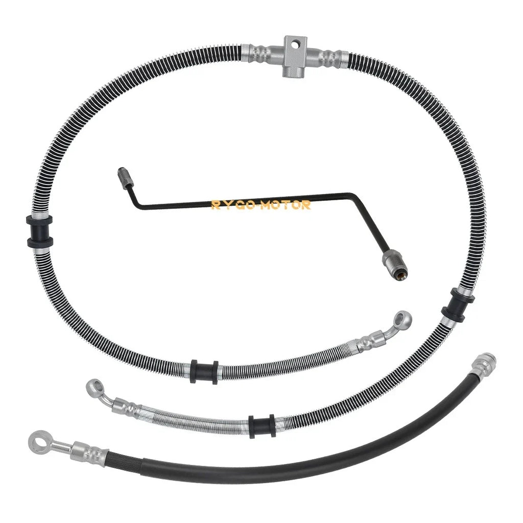 Front Brake Hose Line Pipe Kit for Yamaha Grizzly 450 YFM450 (2011–2014)
