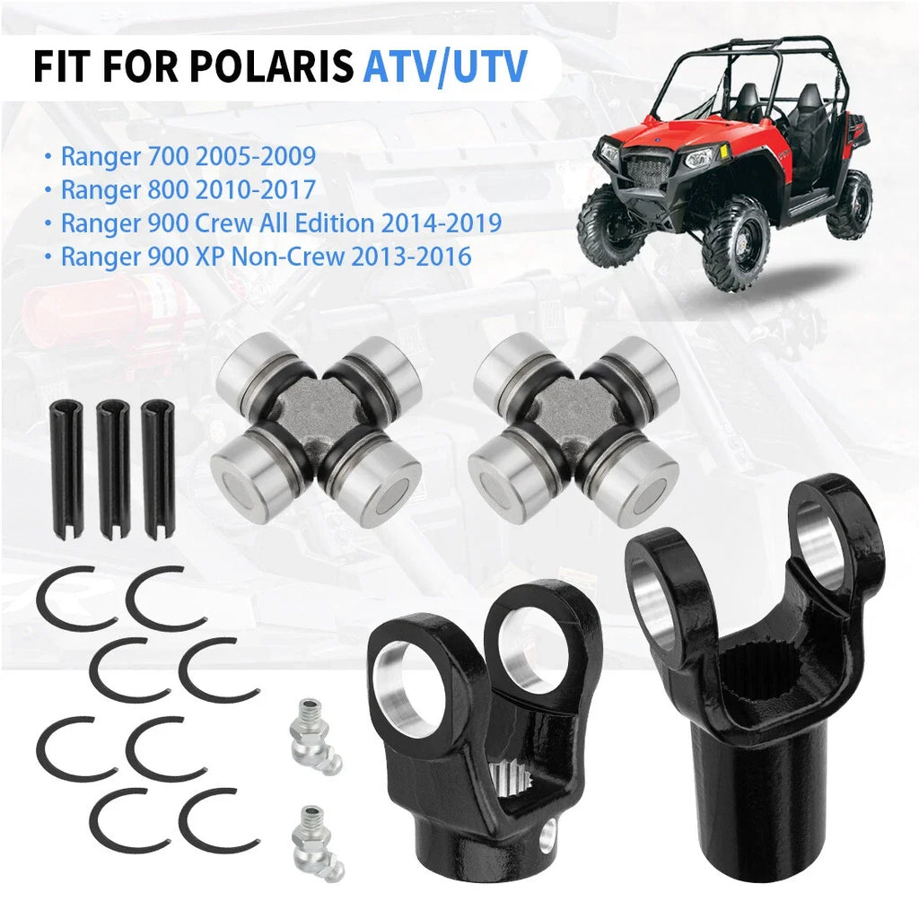 2 Side Front Prop Shaft Yoke & U-Joint for Polaris Ranger Crew XP 900 (2016–2019)