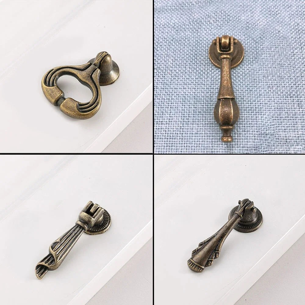 Set of 10 Vintage Drawer Knobs for Cabinet Door Pulls