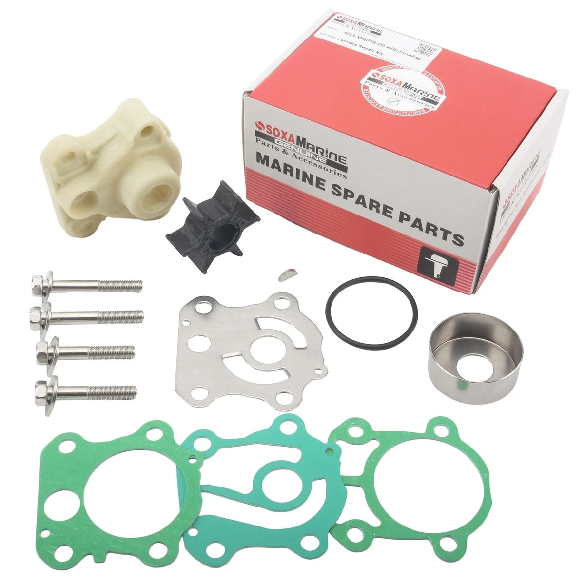 Water Pump Impeller Kit for Yamaha 2-Str 50 60 70 HP Outboard (6H3-W0078-A0)