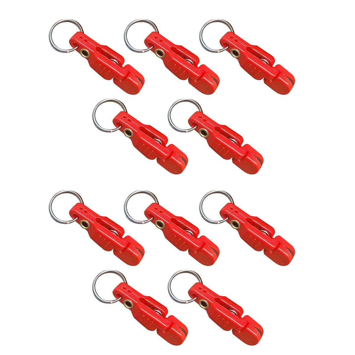 10* Red Quick-Release Clips with Strong Gripping Force for Fishing Line