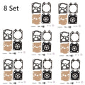 Set of 8 Carburetor Diaphragm Rebuild Kit for Chainsaw 38/45/52/58 4500 5200 5800