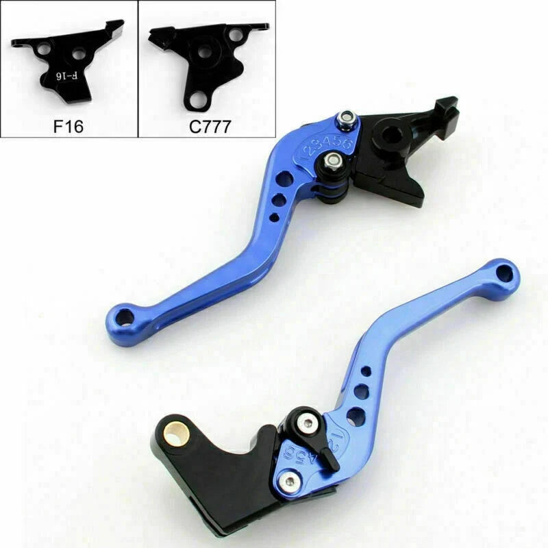 Short Brake Clutch Levers for Yamaha FJR XJR 1300 (2004–2013) SUPERTENERE (2012–2014) Blue