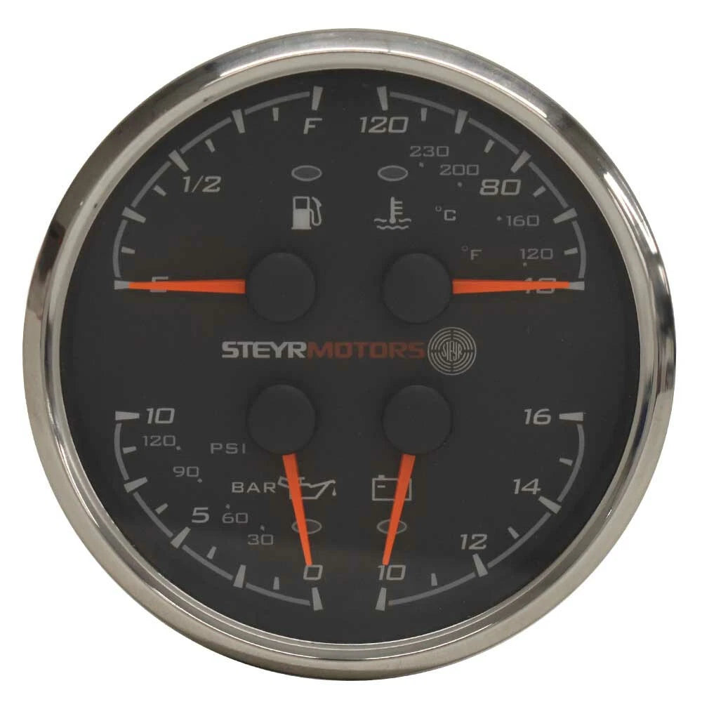 Steyr Motors Boat Multifunction Gauge 2181452-0 - Beede 4 1/2 Inch