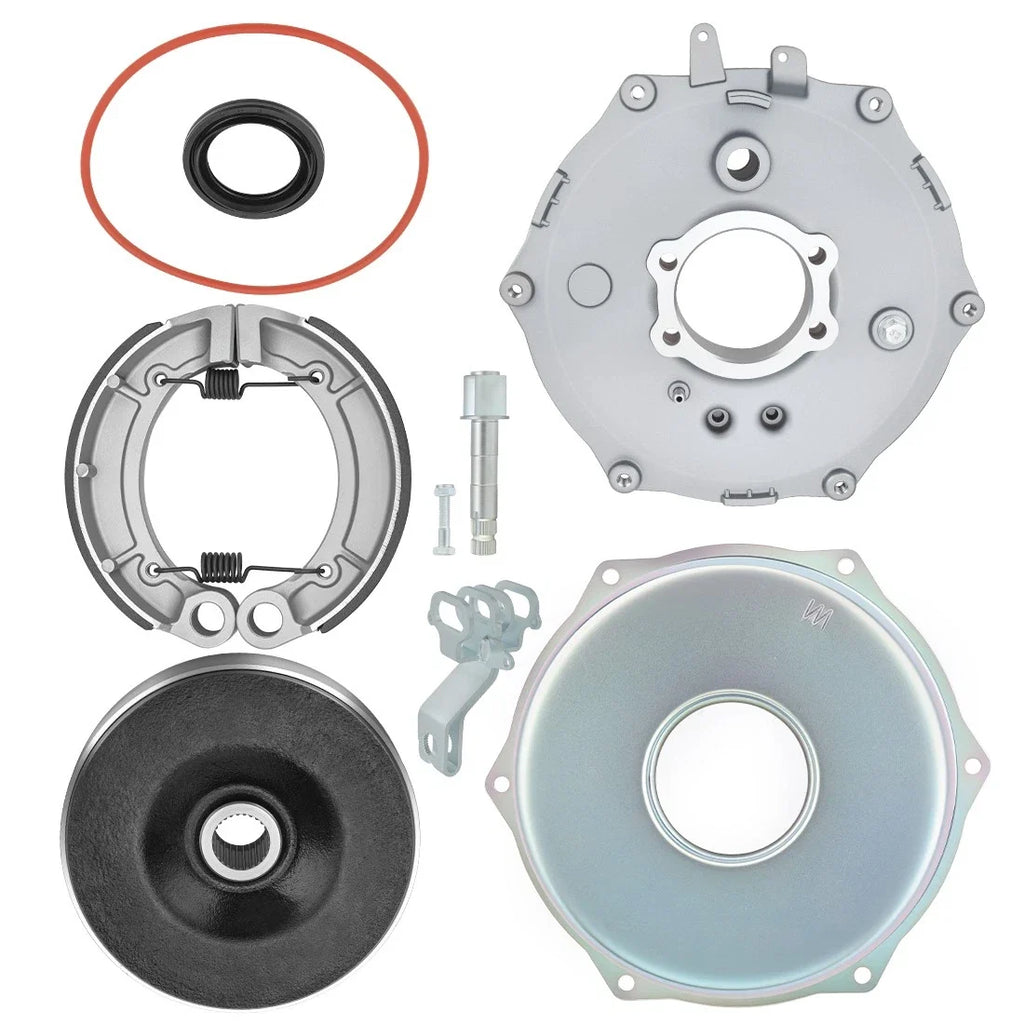 Rear Brake Plate Cover Drum Hub Seal Kit for Yamaha Kodiak 400 YFM400 (2003–2004)