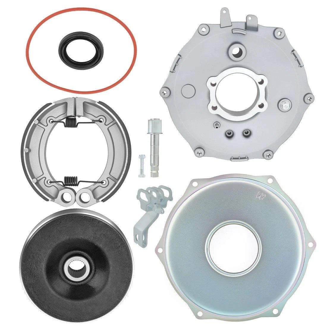 Rear Brake Plate Cover Drum Hub Seal Kit for Yamaha Kodiak 400 YFM400 (2003–2004)