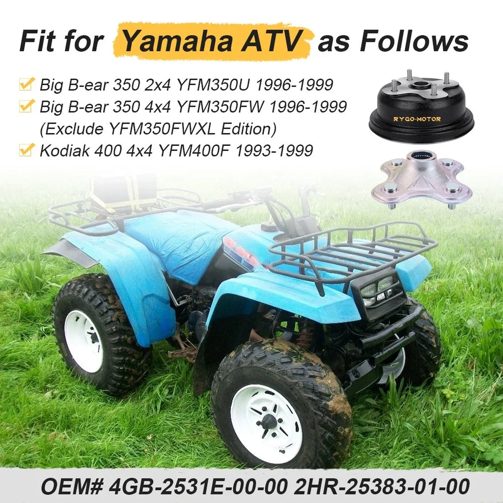 Rear Brake Drum & Wheel Hub Kit for Yamaha Kodiak 400 4x4 (1993–1999)