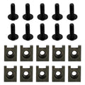 10X Aluminum Fairing Screen M6x20mm Screw Bolts Clips for Motorcycle