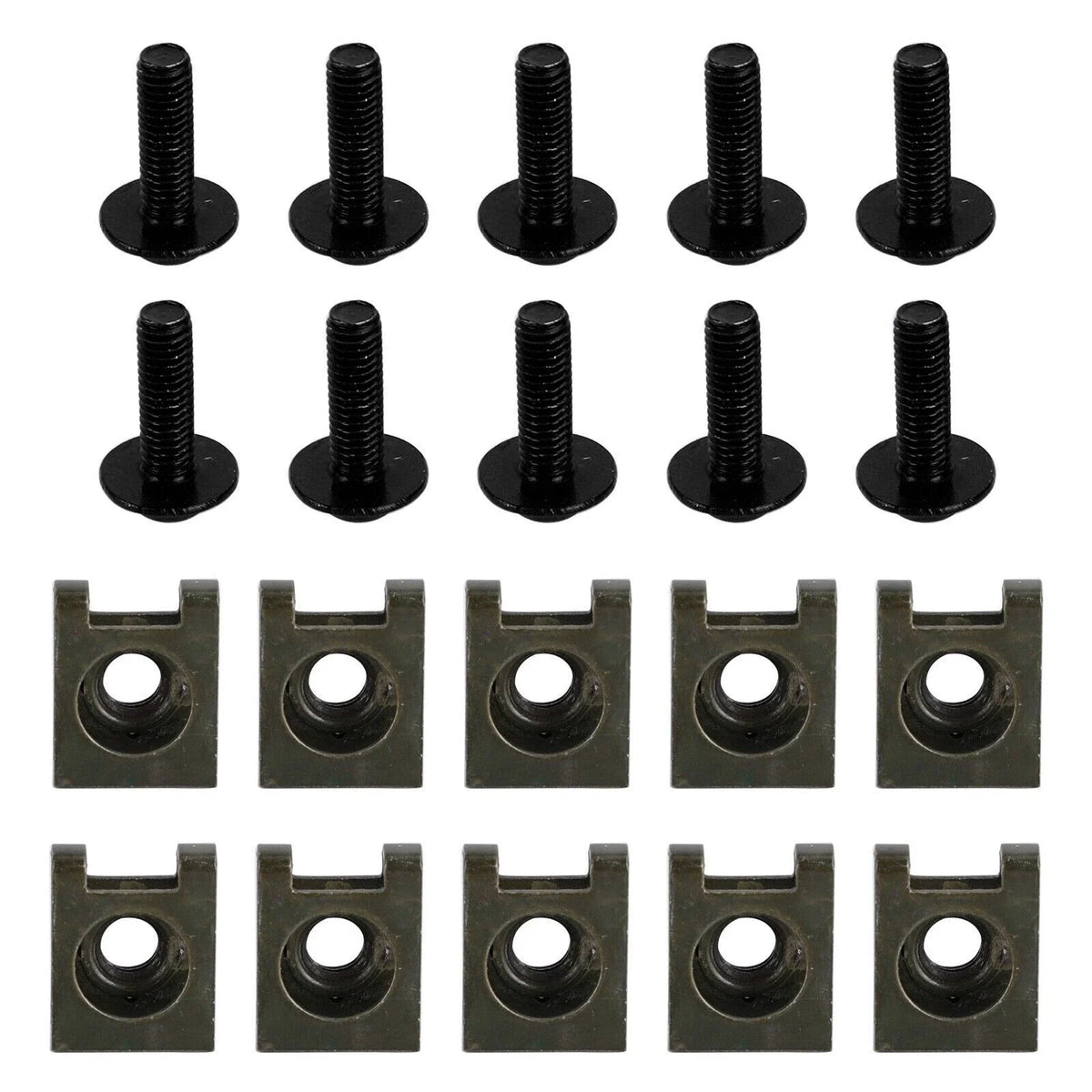 10X Aluminum Fairing Screen M6x20mm Screw Bolts Clips for Motorcycle